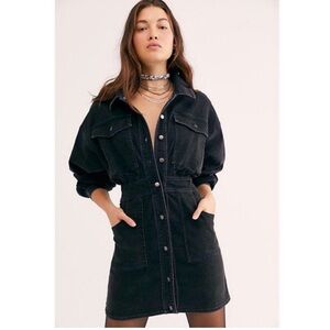 New with tags free people denim black dress